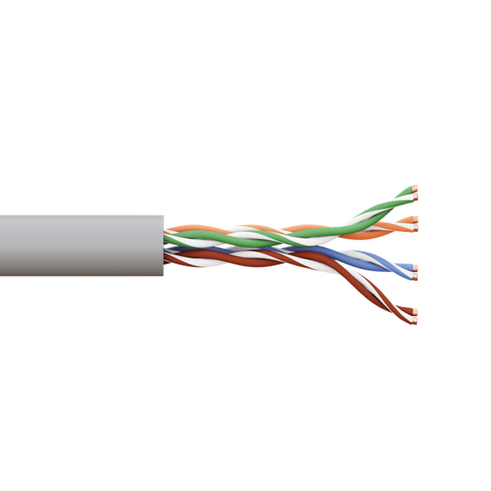 Кабель витая пара TERACOM CS Cat.5E U/UTP 4 пары solid 24AWG оболочка нг(А)-LSLTx цвет серый (упак. 305м) (305.00 шт.)