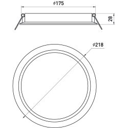 Светильник светодиодный встраиваемый ЭРА LED 17-18-6K круглый 18Вт 6500К | Downlight
