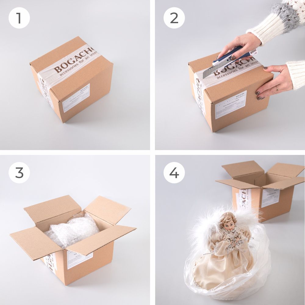 Елочное украшение Ангел Мерри Серебро