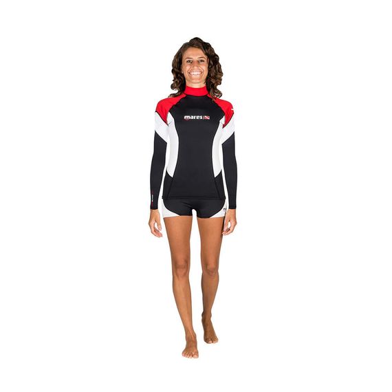 Футболка рашгард женская Mares Rash Guard Dive Center с длинными рукавами лайкра