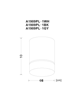 Светильник потолочный Arte Lamp Elle A1909PL-1BK