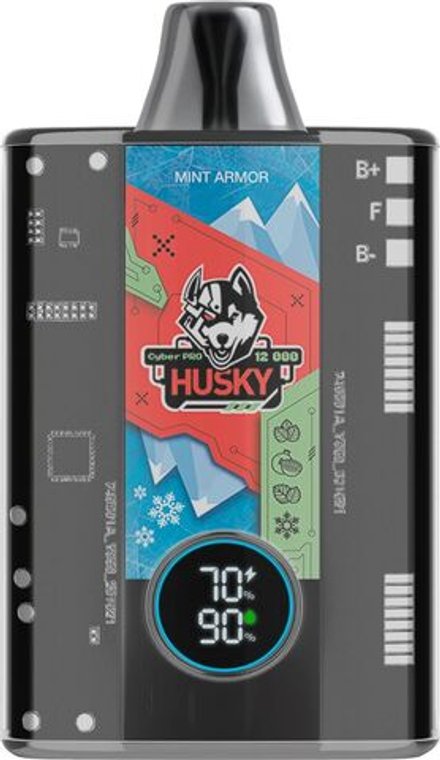 Husky Cyber Pro Mint armor - ментол-мята-гранат-лёд 12000 затяжек 20мг (2%)