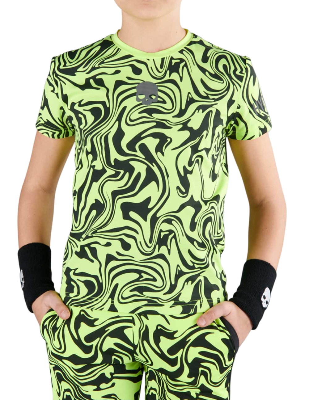 Футболка для мальчика теннисная Hydrogen Chrome Tech T-Shirt - fluo yellow