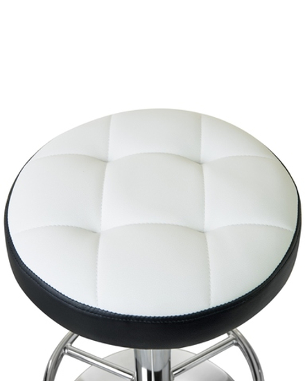 Табурет барный DOBRIN BRUNO, бело-чёрный