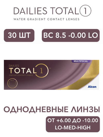 Однодневные мультифокальные контактные линзы Dailies Total 1 Multifocal (уп. 30 линз)