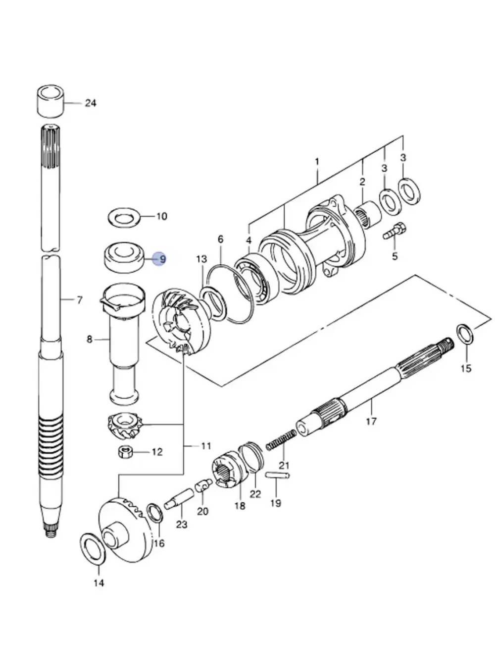 Подшипник вертикального вала DF40/DF50