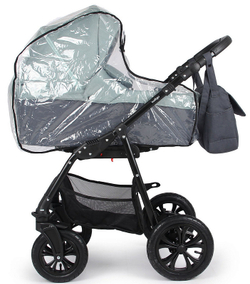 Детская коляска Indigo Charlotte Sity 3 в 1 с автокреслом Avionaut Cosmo Cs 02 т.серый+шалфей