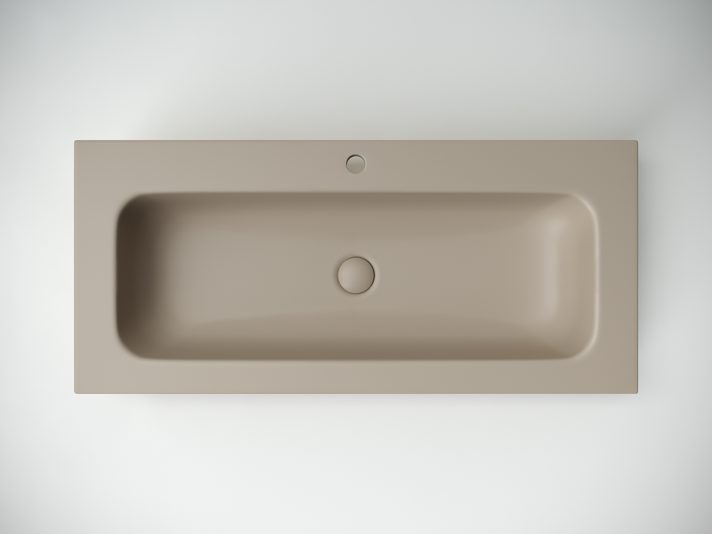 Раковина накладная Grace прямоугольная, с отверстием под смеситель, 1010*457*137 мм,вет капучино матовый, арт. CN7013MC