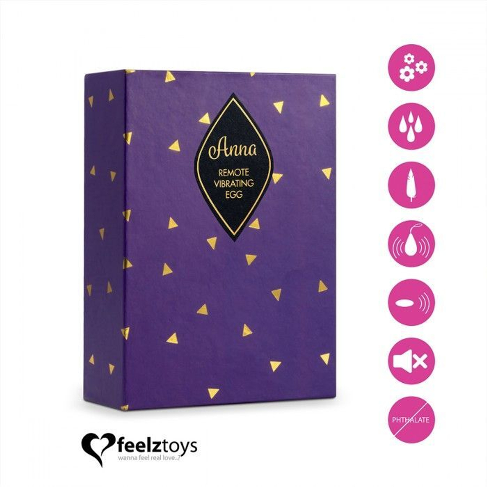Виброяйцо FeelzToys Anna – радиоуправление до 10 м, 10 режимов