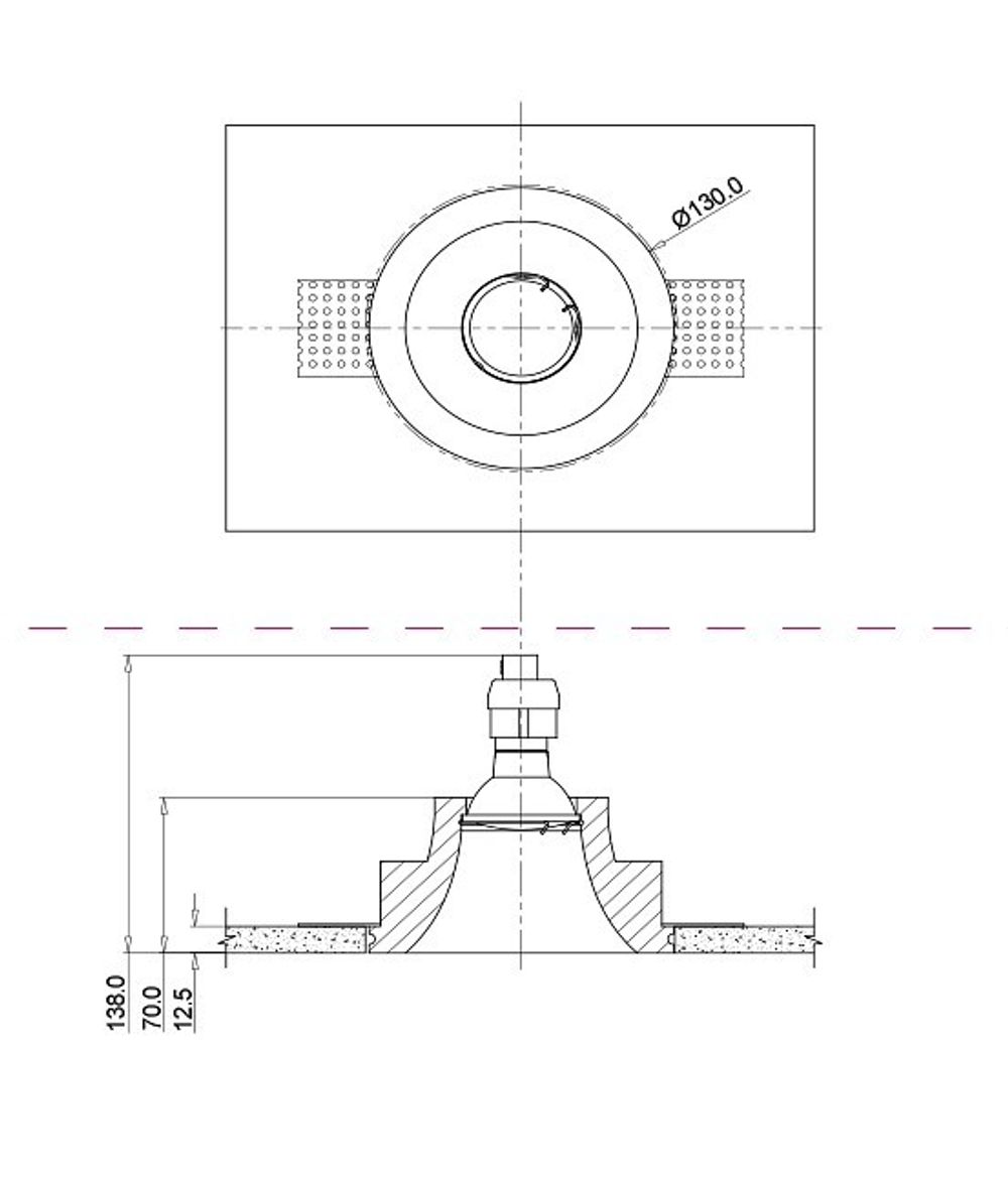Встраиваемый светильник Maytoni Gyps Modern DL002-1-01-W