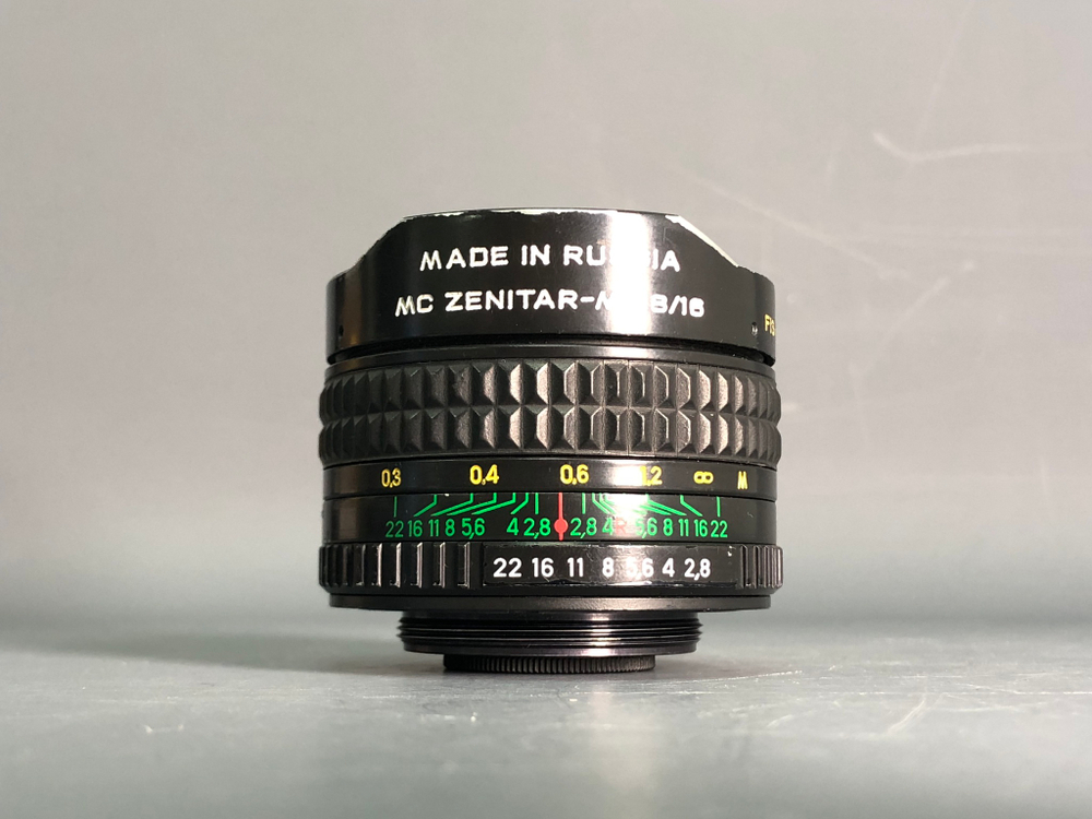 MC Zenitar-M 2.8/16mm М42 + Sony переходник