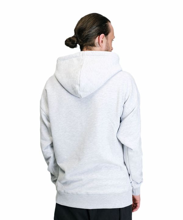 Худи Logo меланж серый - фото 3