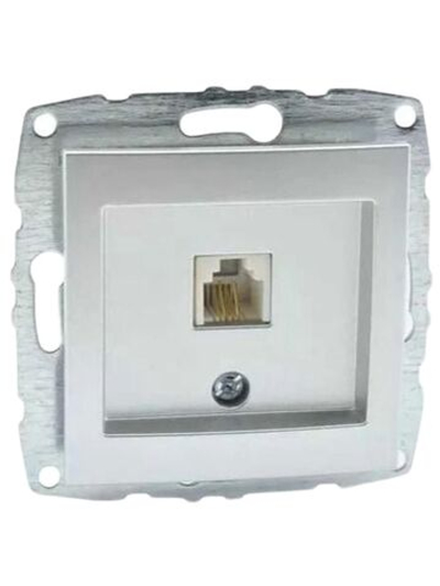 Розетка Телефонная цифровая RJ11 Серебро Mono Electric 500-002105-124