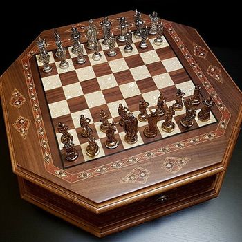 Шахматы подарочные "Империал" орех антик (2612.WAL)
