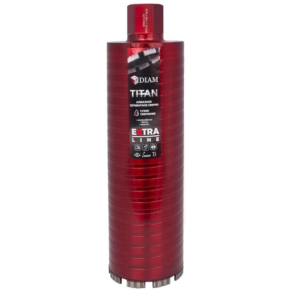 Коронка алмазная DIAM 62x450 мм Extra Line Titan сегмент.   313033