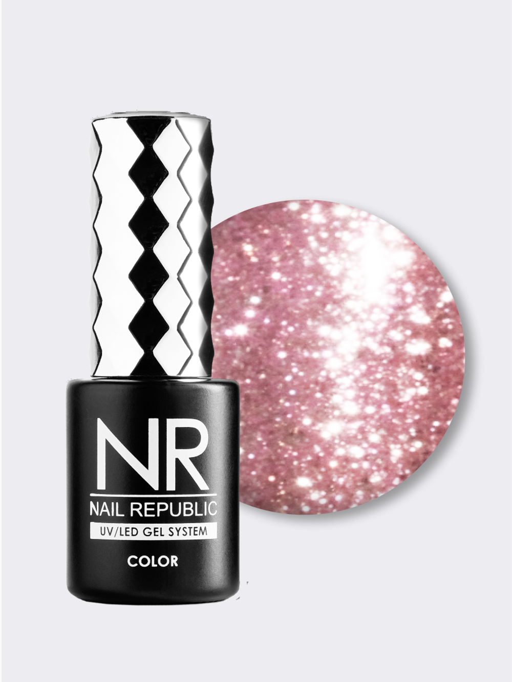 NR Night life Гель-лак 379 - Жидкий кристалл, Розовый, 10мл
