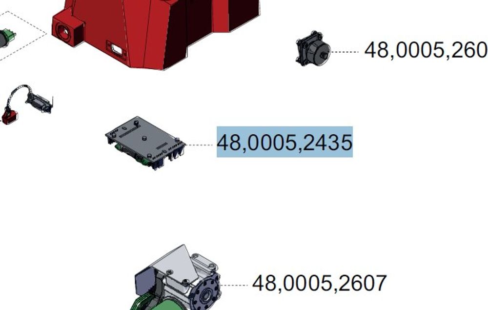 Плата управления тележки (48,0005,2435)