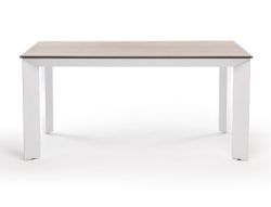 "Венето" обеденный стол из HPL 160х80см, цвет "дуб", каркас белый