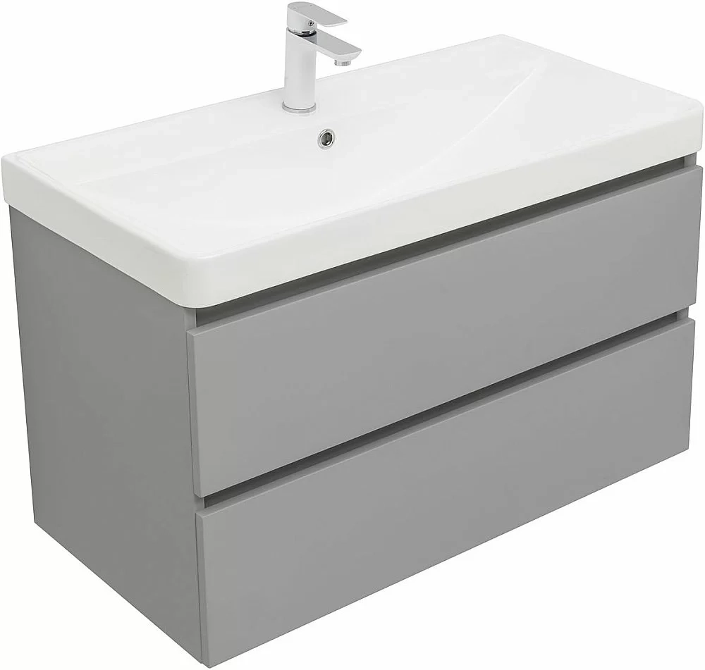 Тумба с раковиной Aquanet Вега 2.0 337962/323883 90 мисти грин
