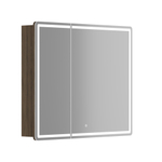 Зеркальный шкаф для ванной комнаты Sancos Mirror 890x150х740 мм, с LED подсветкой, цвет дуб чарльстон, арт. MI90ECH