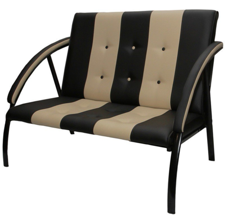 Диван Фортуна-5 (20) 2-х мест Эконом к.з черн/беж