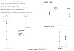 Торшер Crystal Lux SERGIO PT1 GOLD