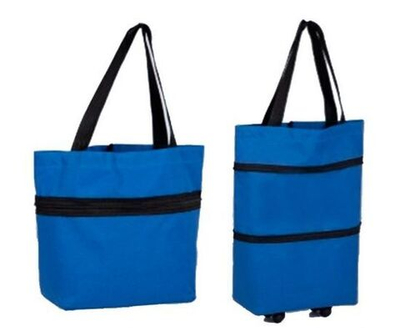 Сумка-тележка складная 10кг, 39(53)*39*13см, 2колеса d 60мм, ATB-02 "Море" 104584, Рыжий Кот