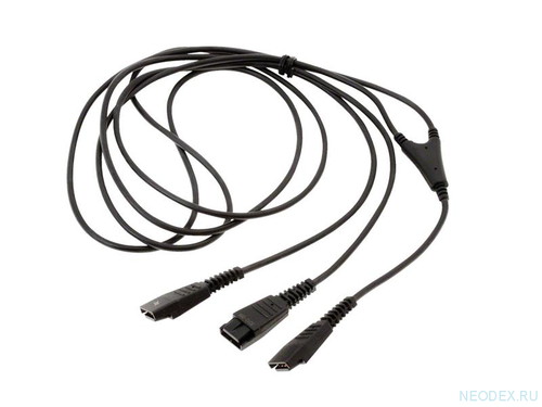Jabra Supervisor Y-шнур, QD на 2xQD, шнур для обучений с кнопкой отключения микрофона (mute)