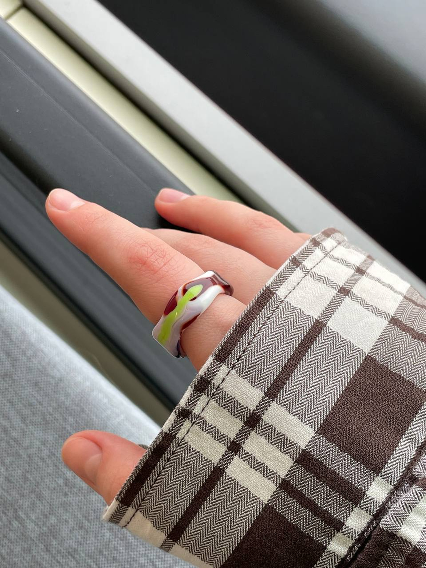 Кольцо Акварель 2, стекло