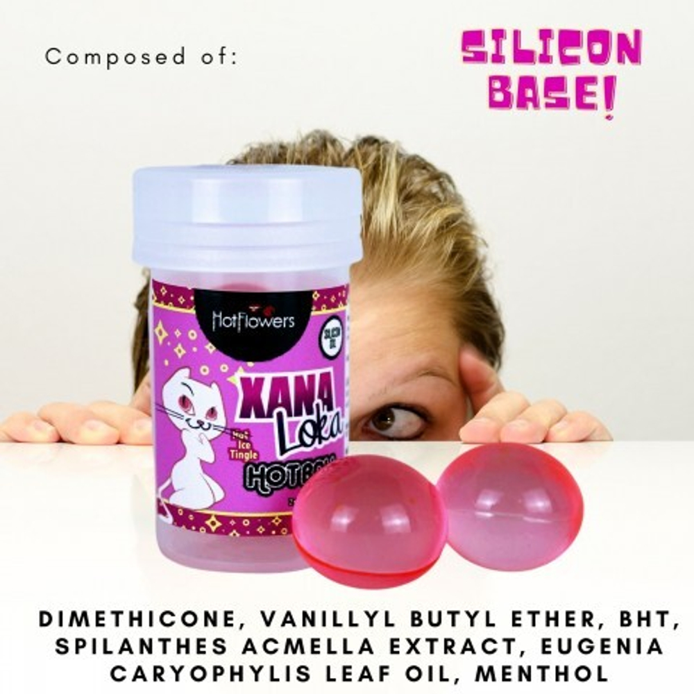 Лубрикант HOT BALL XANA LOKA на силиконовой основе с эффектом вибрации