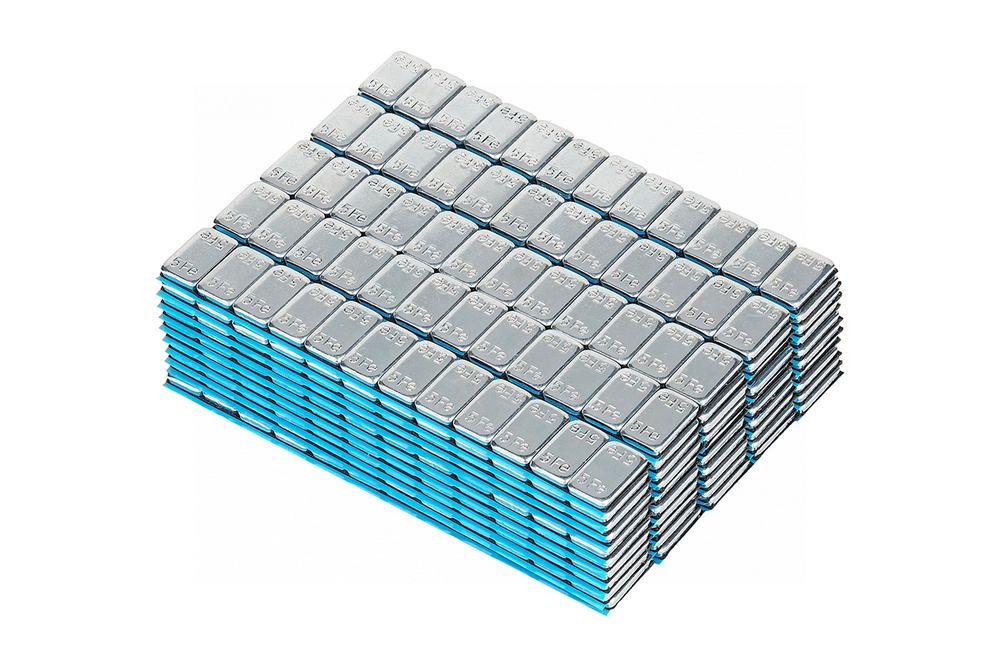 NORDBERG (W5FR4) Грузики самоклеящиеся (12х5 г, L=14 см) Fe закругленные, 50 лент