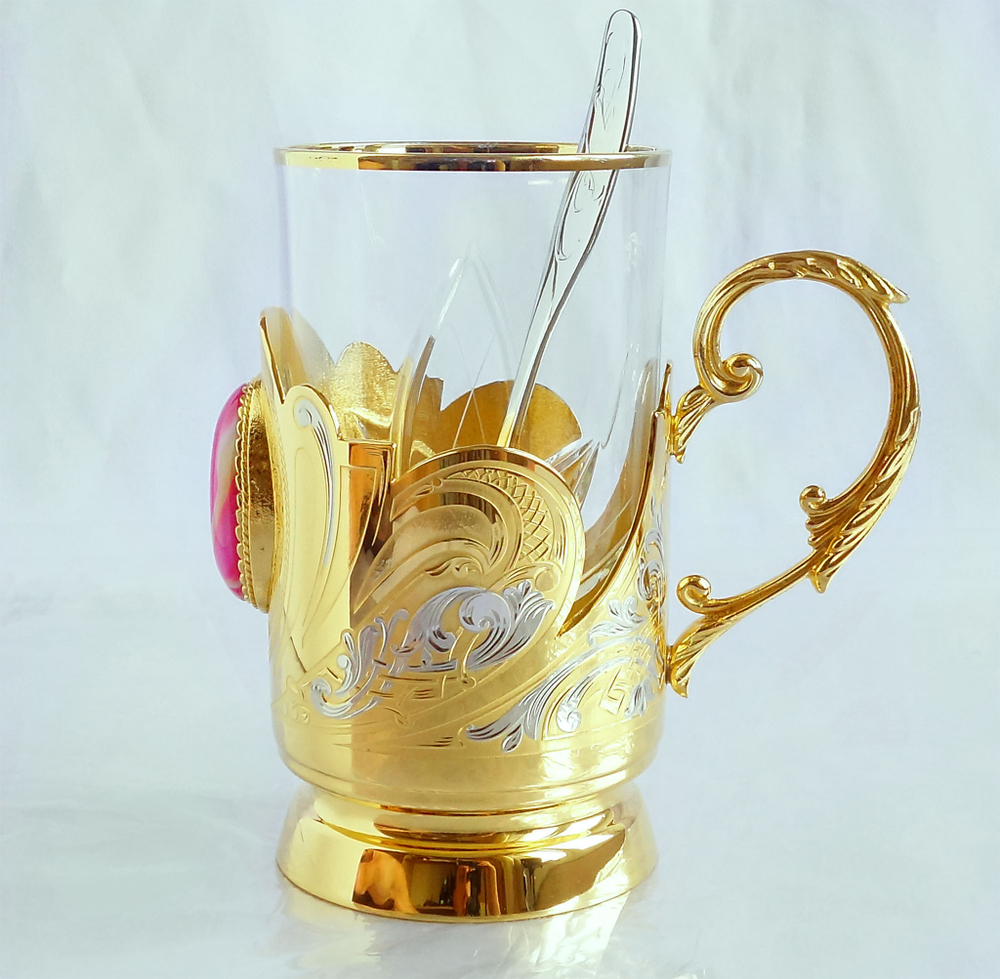 Подстаканник "Розовый агат"