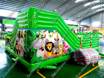 Коммерческий надувной батут "Джунгли с двумя входами" 10*7*4