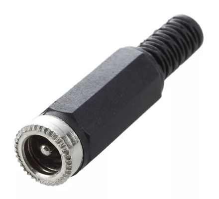 Разъем питания 5.5x2.5мм "гн" пластик на кабель