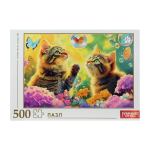 Пазл 500эл. "Два кота и пузырик" коробка 4630395039369 (Умные игры)