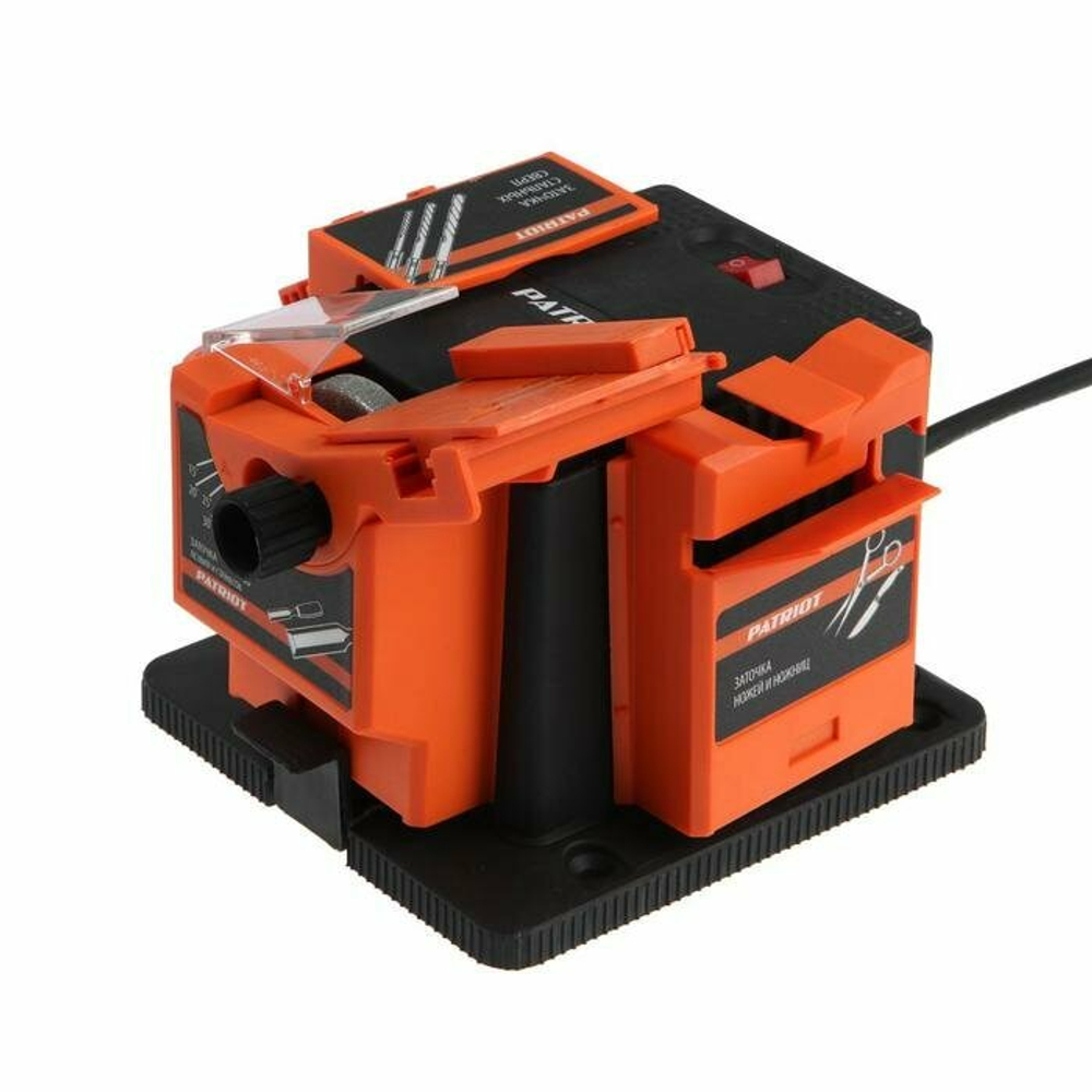 Точильный станок PATRIOT BG100, универсальный, защитный экран, 1350 об./мин., 8 мм