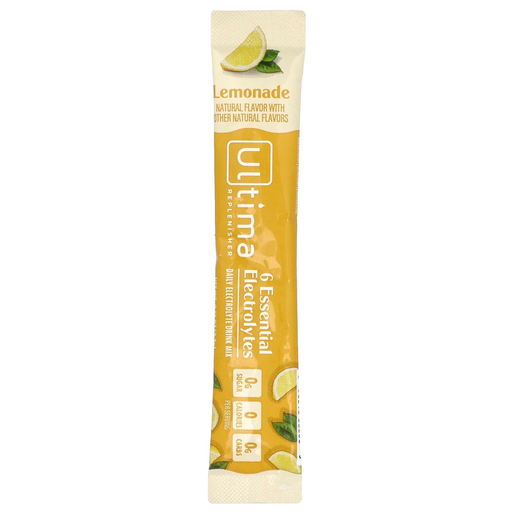 Ultima Replenisher, 6 Essential Electrolytes, ежедневная смесь для приготовления электролитов, лимонад, 10 пакетиков по 3,7 г (0,13 унции)
