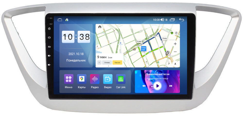 Магнитола для Hyundai Solaris 2 2017-2022, Solaris HS 2024+ - Parafar PF766UHD на Android 13, QLED, ТОП процессор, 8Гб+128Гб, CarPlay, 4G SIM-слот