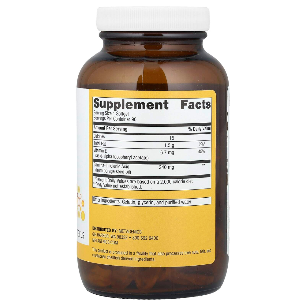 Metagenics, OmegaGenics®, ГЛК 240, 90 мягких таблеток