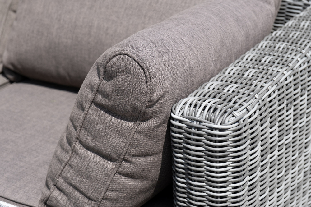 "Лунго" трансформирующаяся лаунж-зона из искусственного ротанга, цвет графит