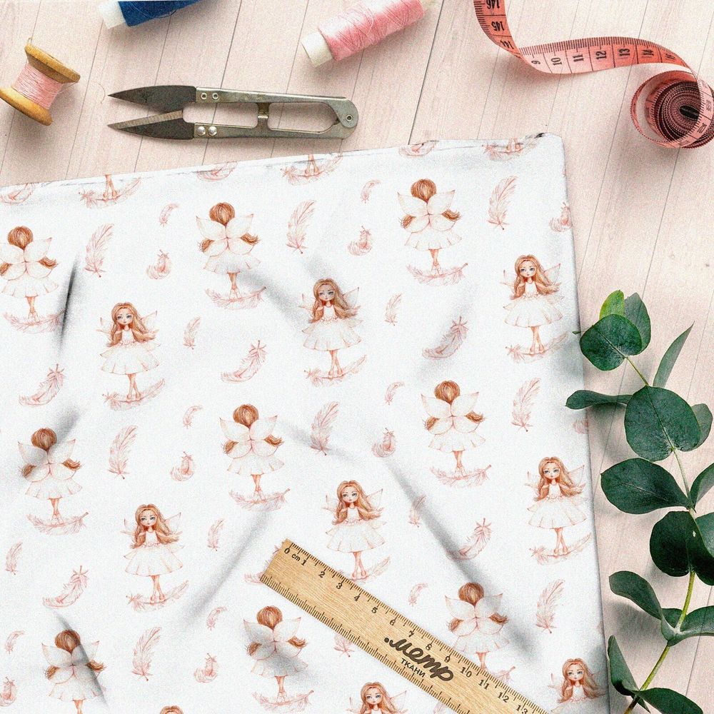 Ткань блэкаут девочка-ангелок