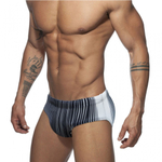 Серые мужские плавки с закрученными полосками (Размер: XL) (Цвет: серый)