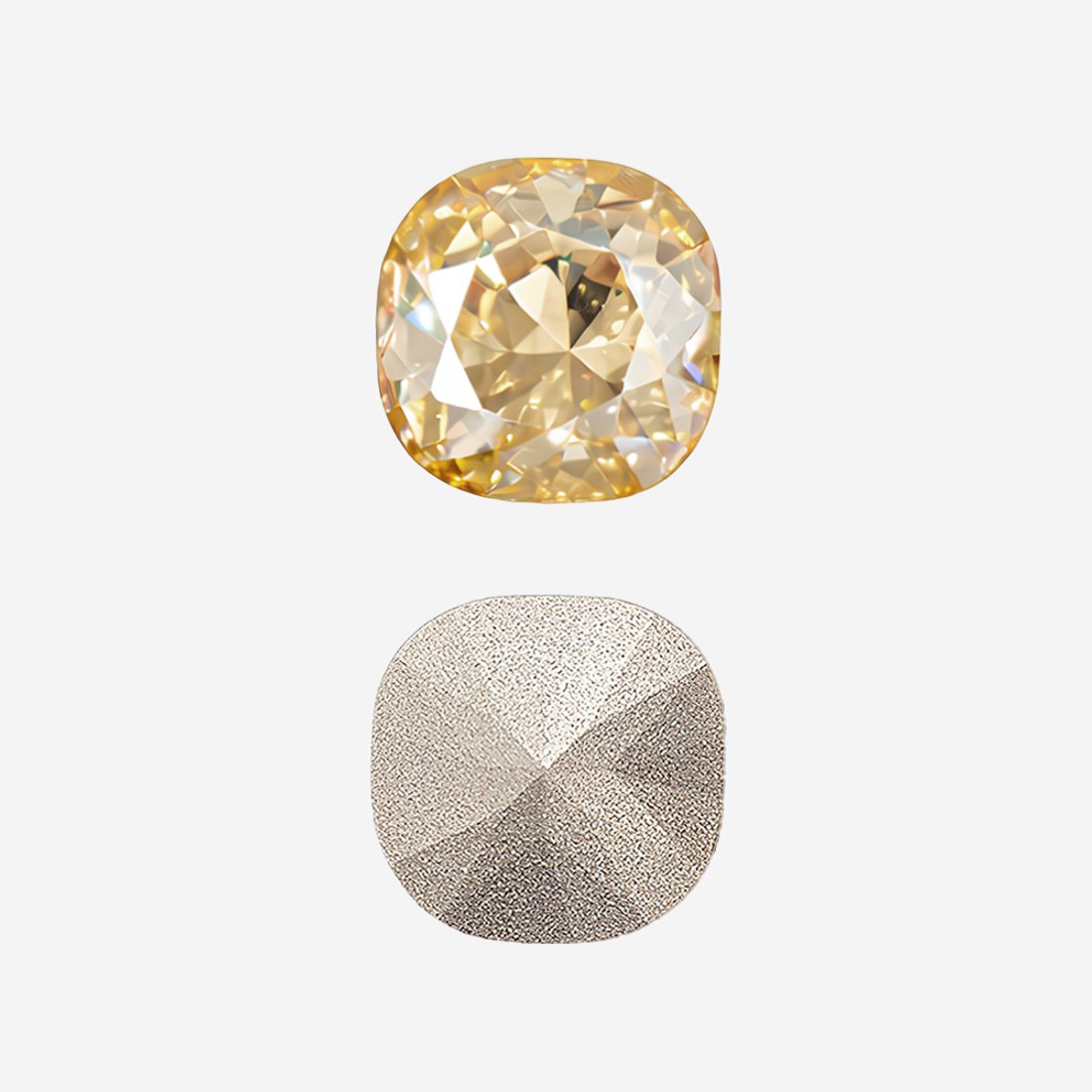 Кристалл Кушон (Сushion), оттенок "Светло-золотистый Кристалл"/"Light Golden Crystal", 10мм