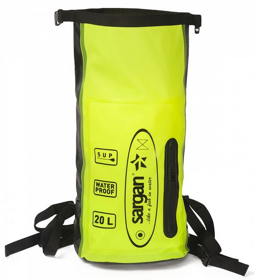 Гермо-рюкзак Sargan ПРО SUP с внешним карманом 20 л желтый