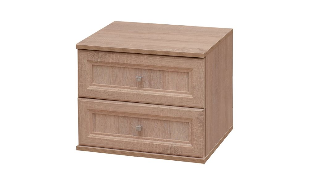 Тумба прикроватная с 2 ящиками "Ольга-14" (дуб сонома), ЛДСП/МДФ, Фант-мебель, г. Волжск