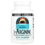 Source Naturals, L-аргинин, в свободной форме, 100 капсул