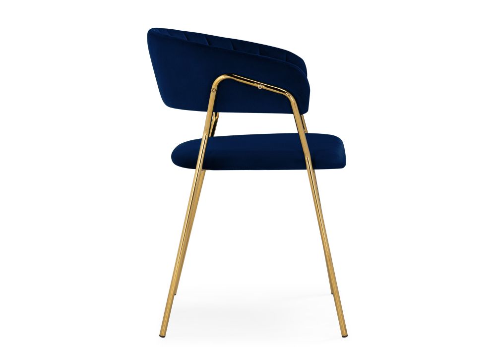 Стул на металлокаркасе Kamelia 1 dark blue / gold
