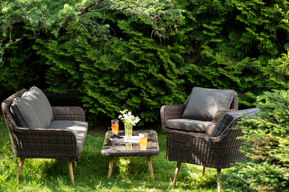 "Прованс" лаунж-зона плетеная из искусственного ротанга, цвет коричневый