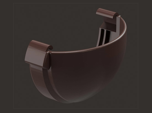 Заглушка желоба Шоколад RAL 8019