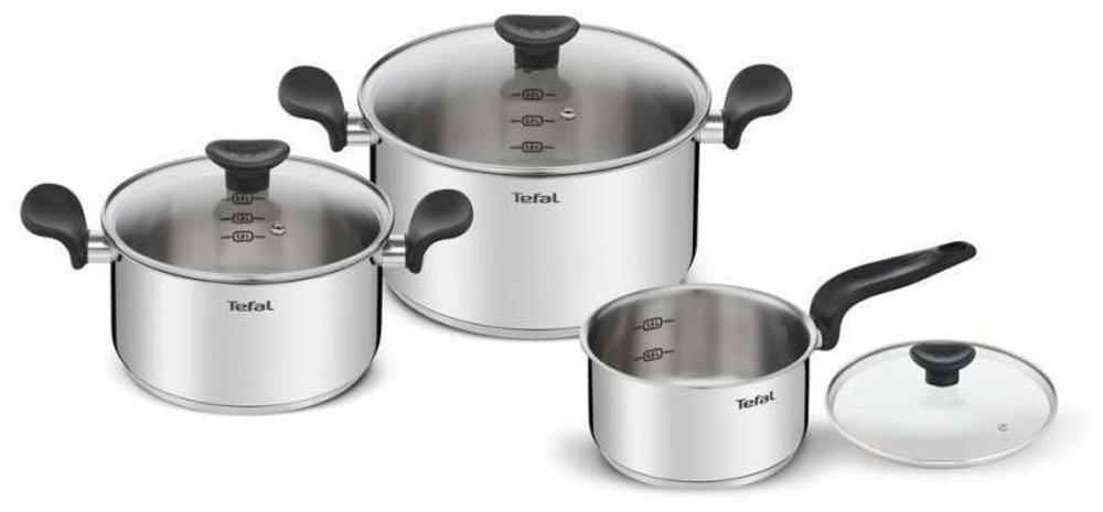 Набор посуды Tefal PRIMARY 6 предметов 16/20/24 см E3086S74